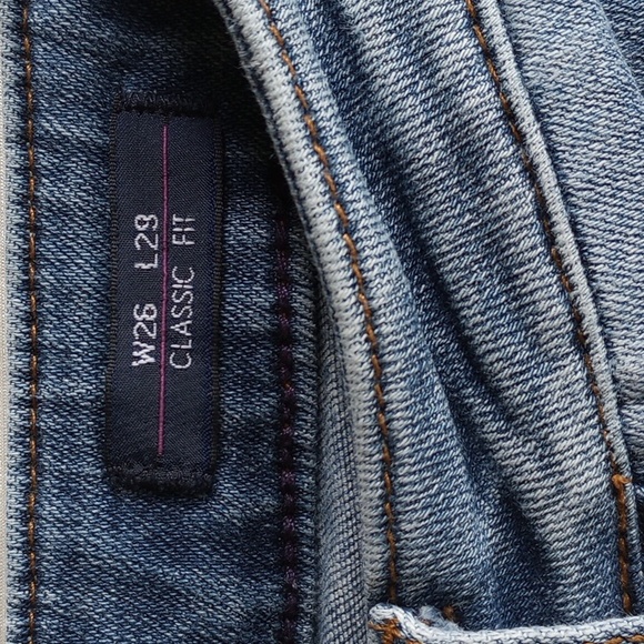 ViGoss Classic Fit Ripped Jagger Skinny Jeans 26x28 Low Rise Medium Wash  50off3 - Picture 4 of 8